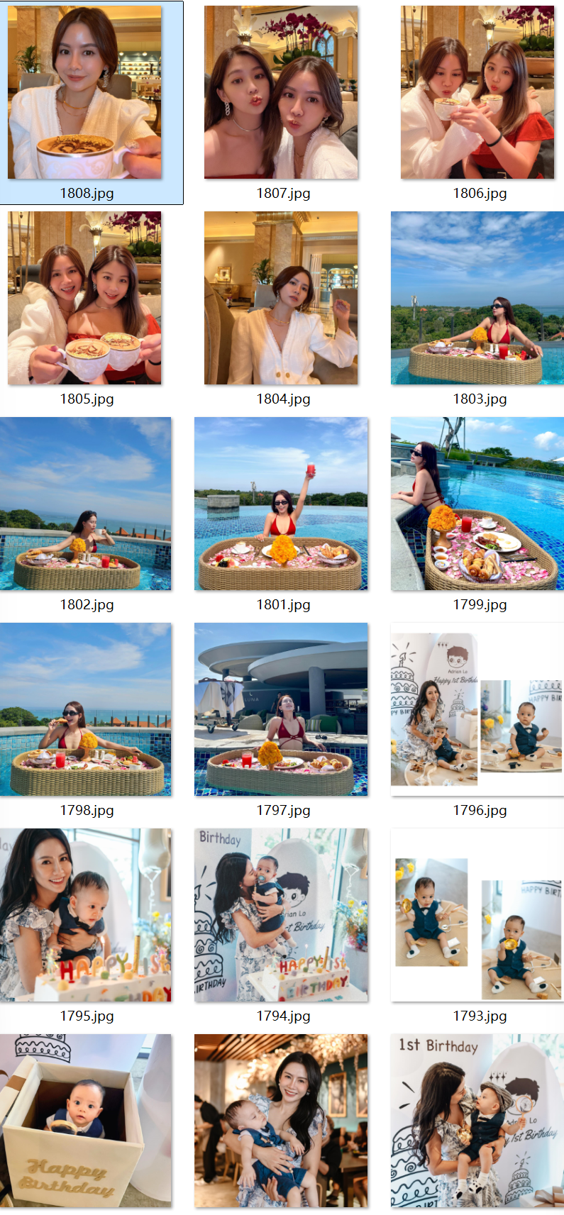 NO.A2009(照片2882张 视频86个)国产美女、宝妈少妇、电商创业、生活日常、带娃 旅游图